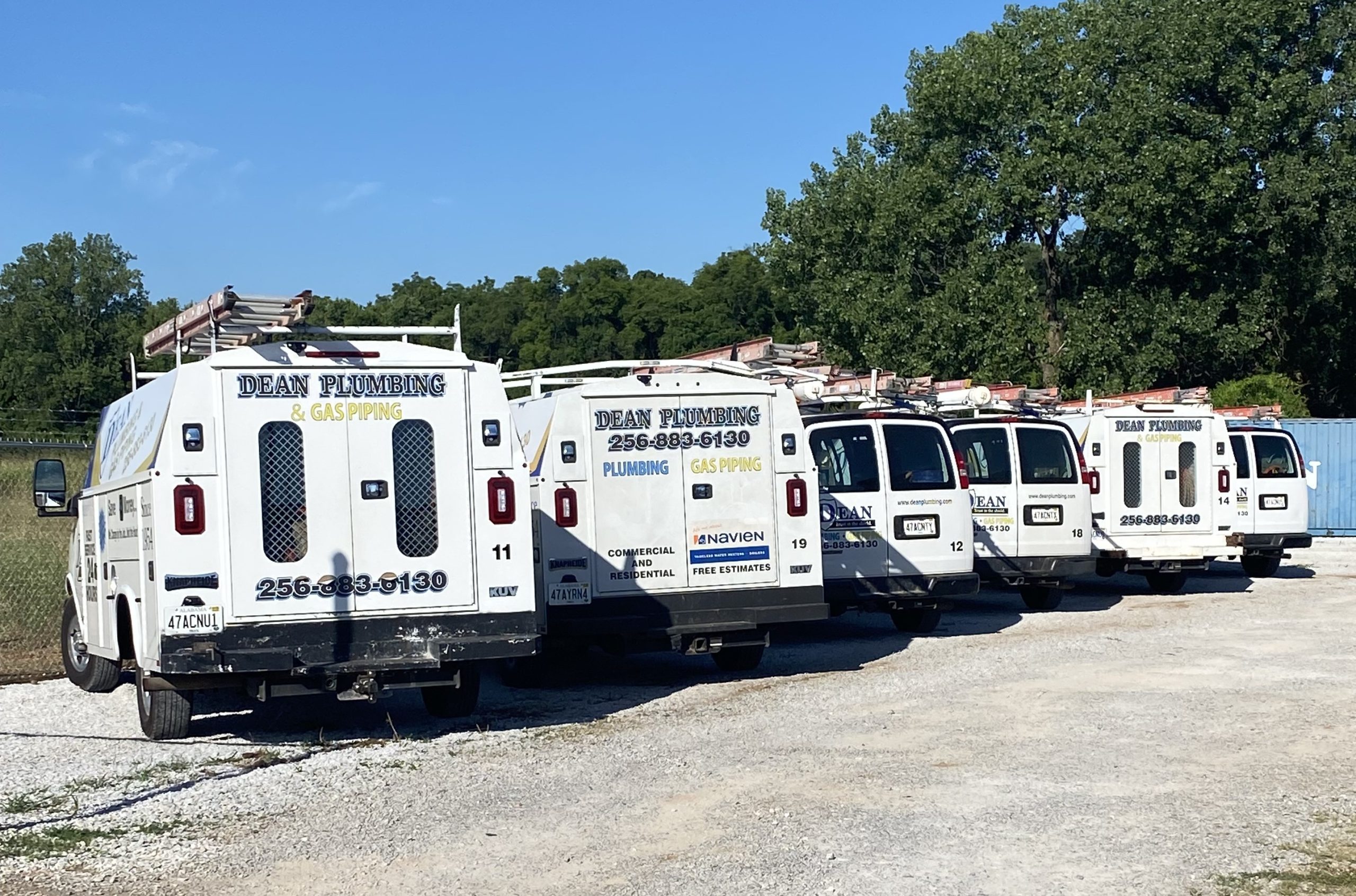 Plumbing trucks and vans